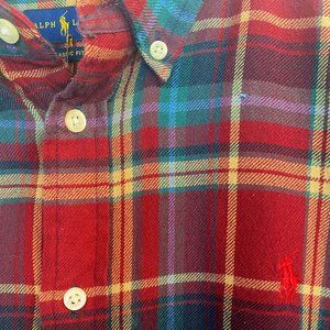 Polo Ralph Lauren Brushed Flannel Plaid Sport Shirt